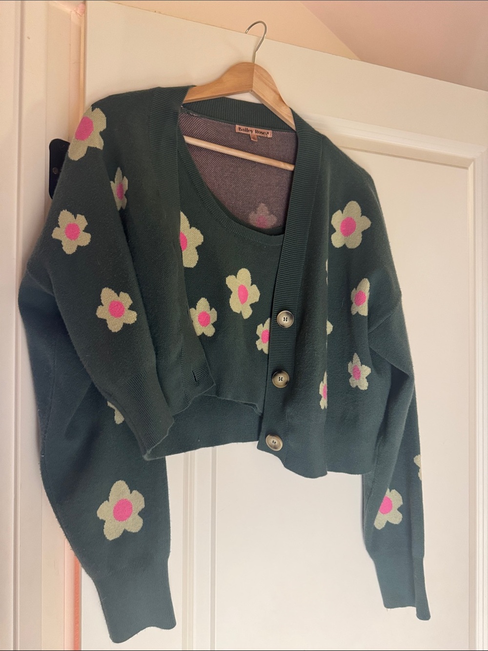 Bailey Rose Cardigan and Crop Top Set